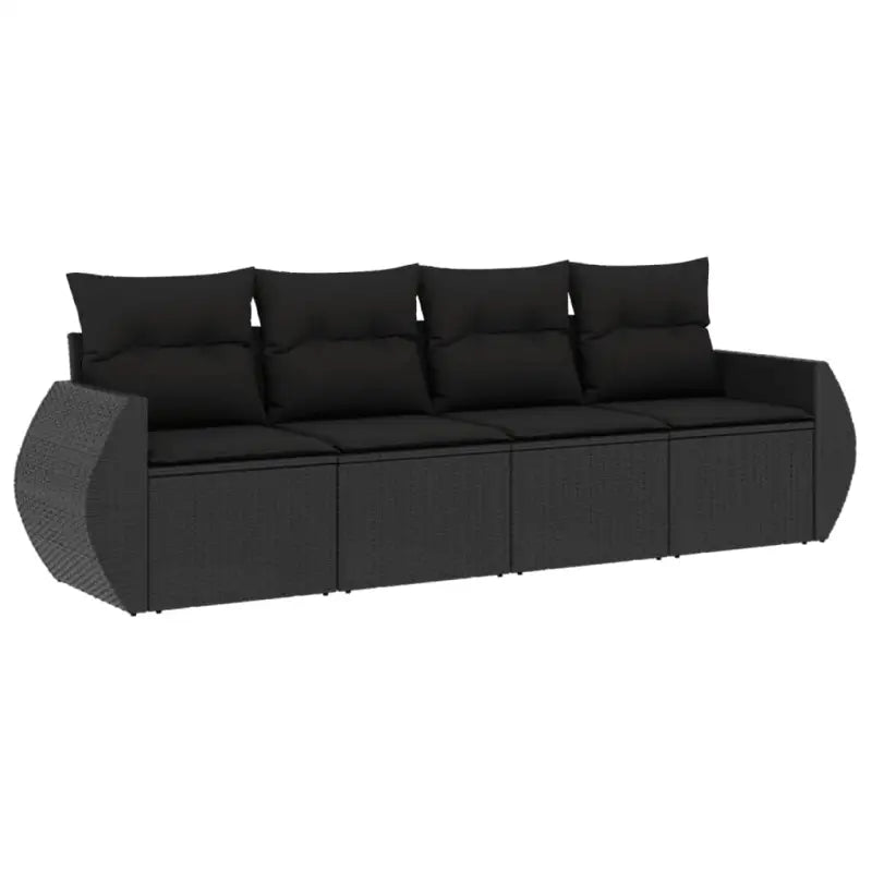 Zwarte tuin loungeset met waterdichte tas en gepoedercoat staal - Tuinsets