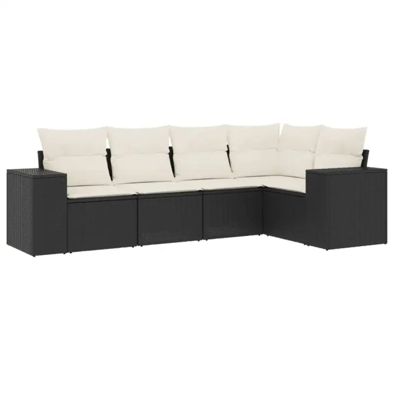 Zwarte tuin loungeset met waterdichte zak en gepoedercoat staal afmetingen - Tuinsets