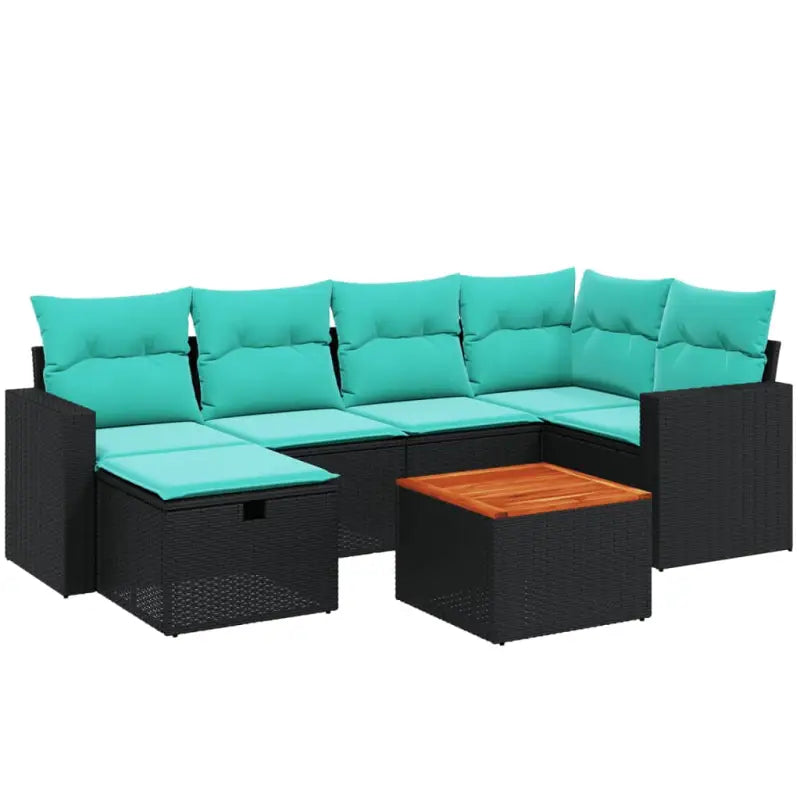 Zwarte tuinaalset van gepoedercoat staal voor comfortabele buitenruimte - Tuinsets