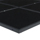 Zwarte tuinset met gehard glas en wasbare hoes voor buitenplezier - Tuinsets