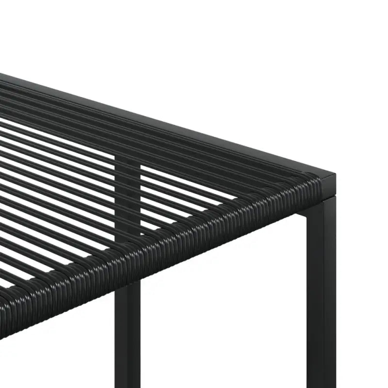 Zwarte tuinset met gepoedercoat staal en duurzame PE-rattan - Tuinsets