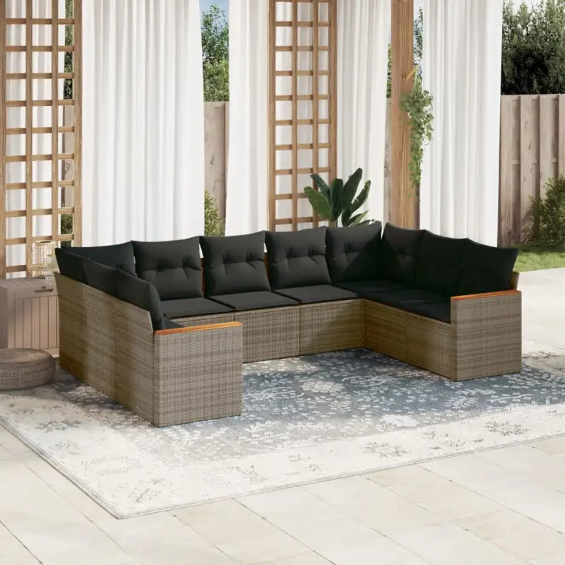 Zwarte tuinset met gepoedercoat staal en waterdichte tas voor buitengebruik - Grijs / Zonder tafel - Tuinsets