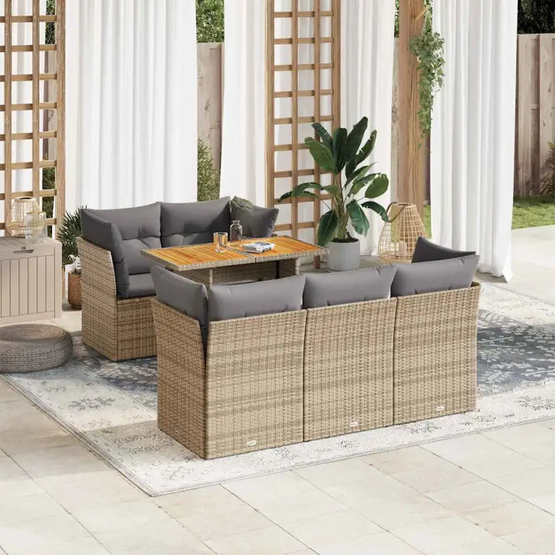 Zwarte tuinset met gepoedercoat staal en waterdichte tas voor buitengebruik - Beige en grijs / met opbergruimte