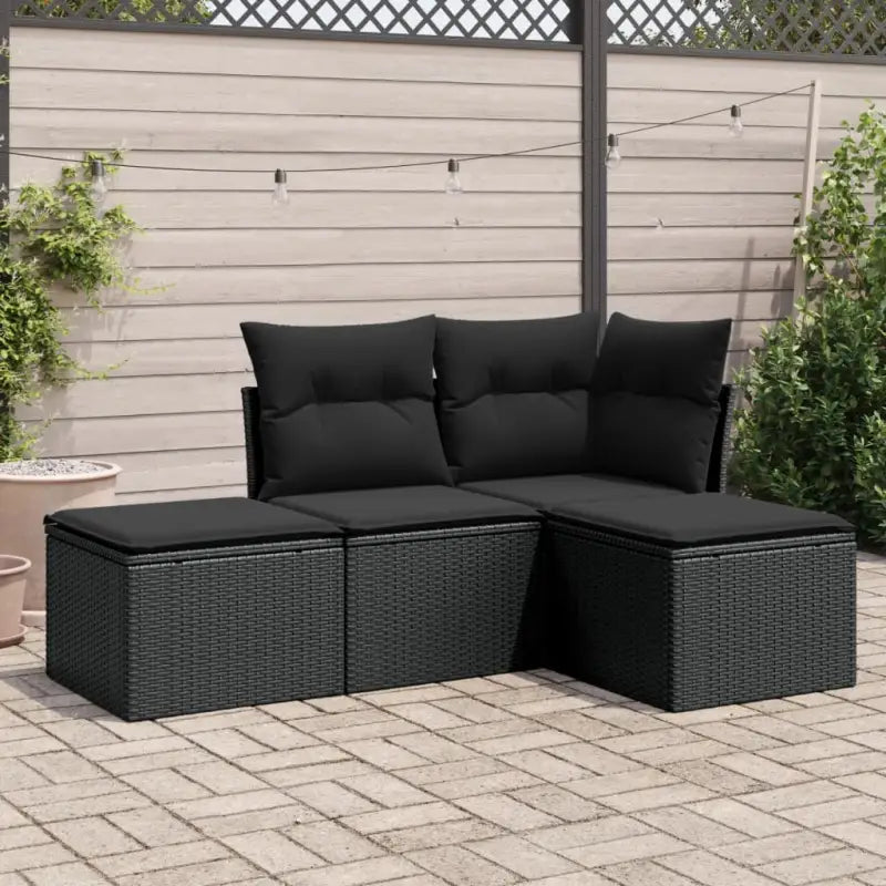 Zwarte tuinset met gepoedercoat staal en waterdichte tas afmetingen - Tuinsets
