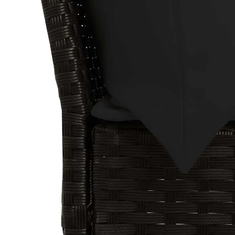 Zwarte tuinset met wasbare hoes en gepoedercoat staal - Tuinsets