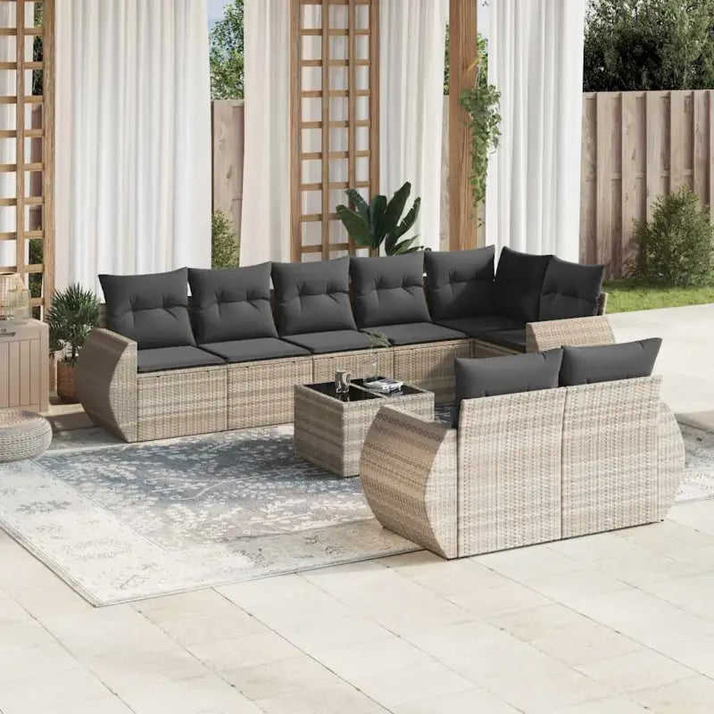 Zwarte tuinset met waterdichte tas en gepoedercoat staal voor ontspanning - Lichtgrijs / Met tafel - Tuinsets