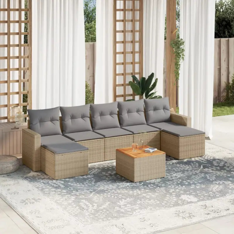 Zwarte tuinset met waterdichte tas en gepoedercoat staal voor buitenplezier - Beige en grijs - Tuinsets