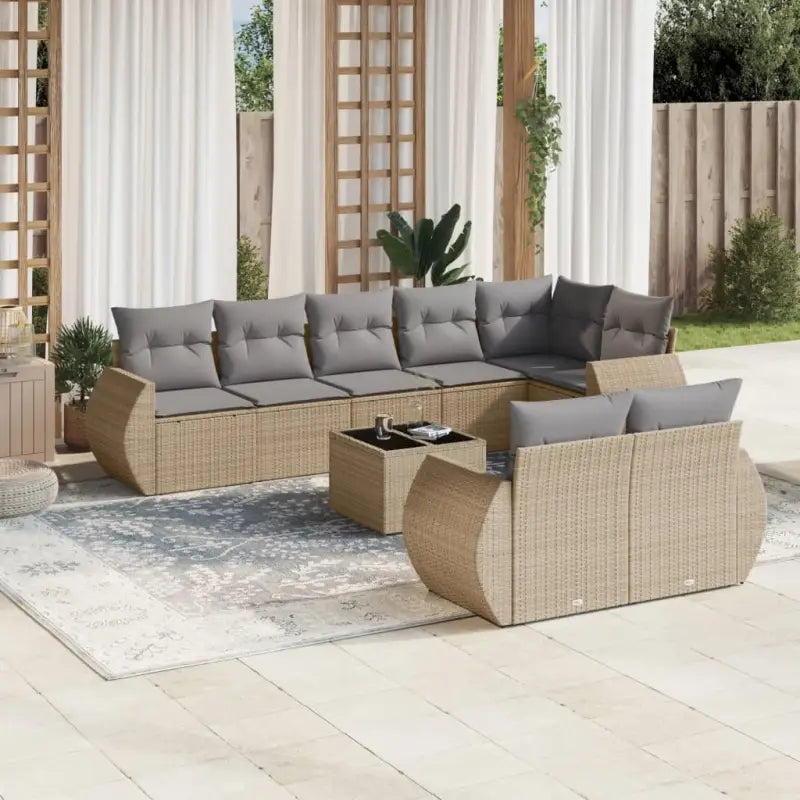 Zwarte tuinset met waterdichte tas en gepoedercoat staal voor ontspanning - Beige en grijs / Met tafel - Tuinsets