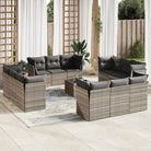 Zwarte tuinset met waterdichte tas en gepoedercoat staal comfortabel buiten - Lichtgrijs / Met tafel - Tuinsets