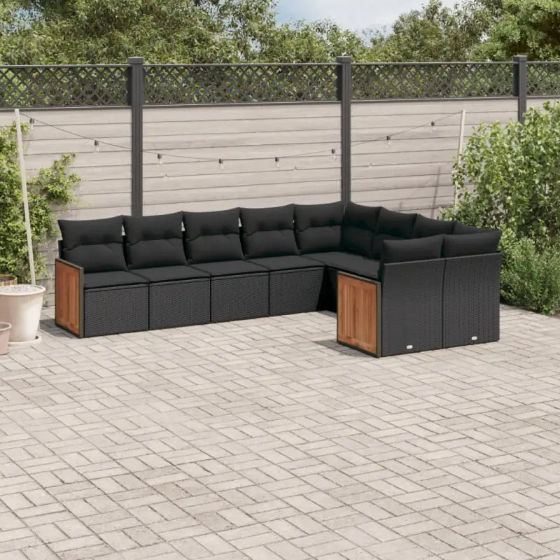 Zwarte tuinset met waterdichte zak en gepoedercoat staal voor buiten - Zwart / Zonder tafel - Tuinsets