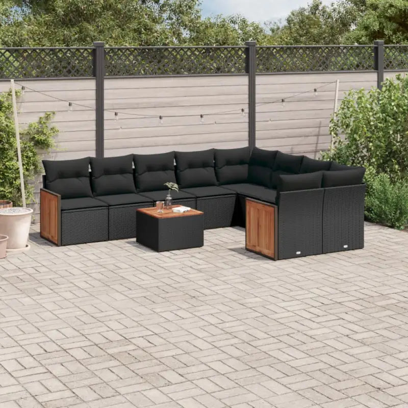 Zwarte tuinset met waterdichte zak en gepoedercoat staal voor buiten - Zwart / Met tafel - Tuinsets