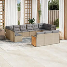 Zwarte tuinset met waterdichte zak en gepoedercoat staal voor buiten - Beige en grijs / Zonder tafel - Tuinsets