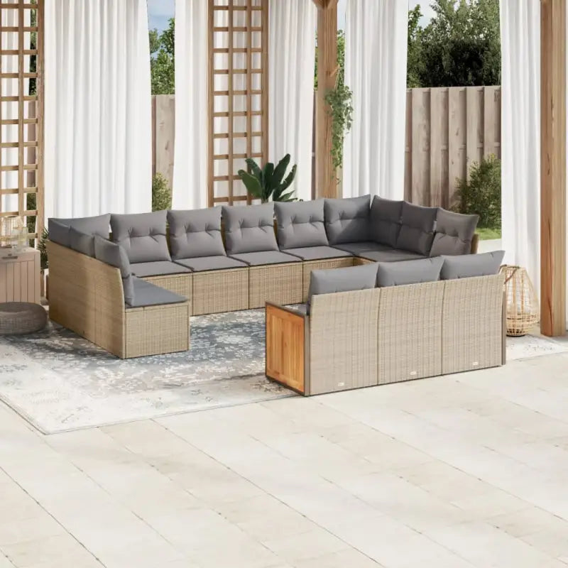 Zwarte tuinset met waterdichte zak en gepoedercoat staal voor buiten - Beige en grijs / Zonder tafel - Tuinsets
