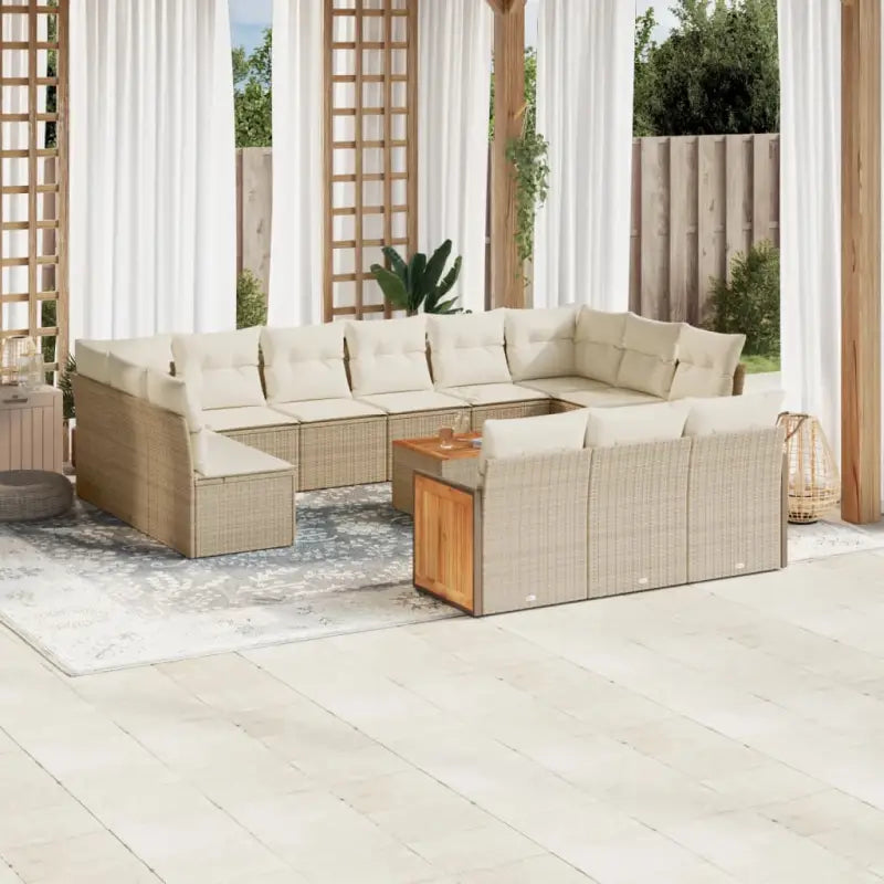 Zwarte tuinset met waterdichte zak en gepoedercoat staal voor buiten - beige en crèmekleurig / Met tafel - Tuinsets