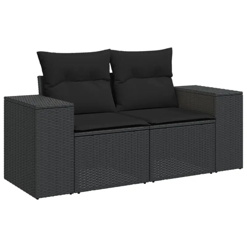 Zwarte tuinset van gepoedercoat staal met comfortabele afmetingen - Tuinsets