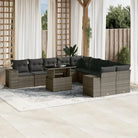 Zwarte tuinset van gepoedercoat staal met comfortabele afmetingen - Grijs / Met tafel - Tuinsets