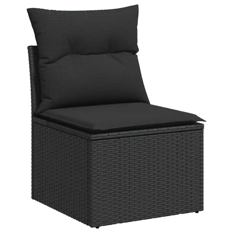 Zwarte tuinset van gepoedercoat staal met comfortabele afmetingen - Tuinsets