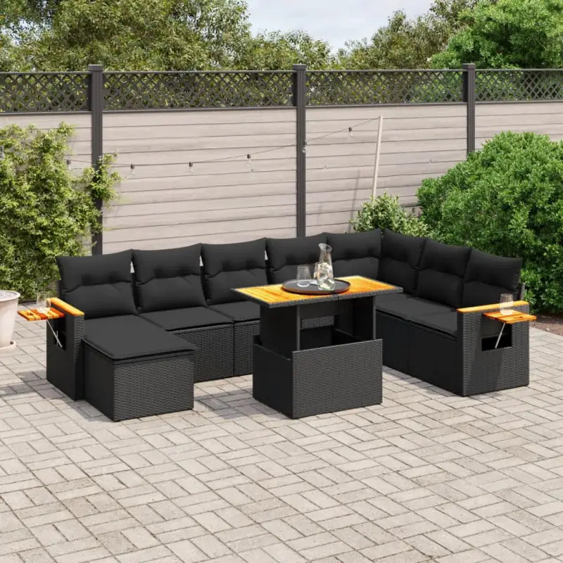 Zwarte tuinset van gepoedercoat staal met comfortabele afmetingen - Zwart / zonder opbergruimte - Tuinsets