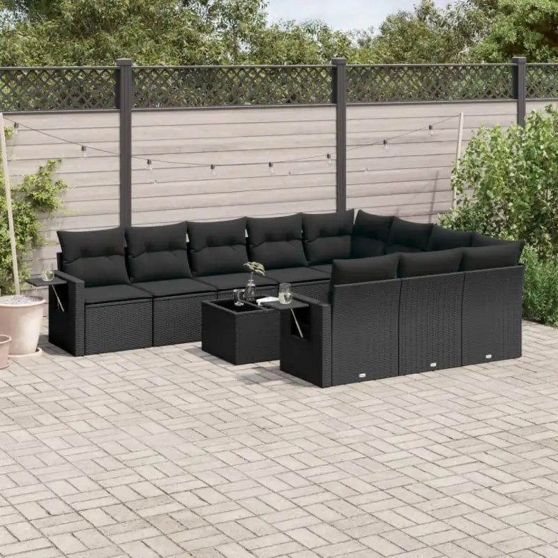 Zwarte tuinset van gepoedercoat staal met comfortabele afmetingen - Zwart / Zonder tafel - Tuinsets