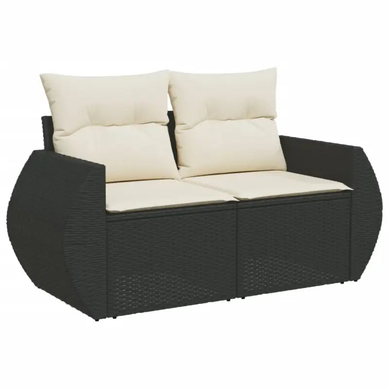 Zwarte tuinset van gepoedercoat staal met comfortabele afmetingen - Tuinsets