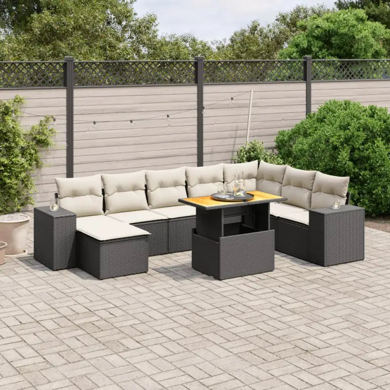 Zwarte tuinset van gepoedercoat staal met comfortabele afmetingen - Tuinsets