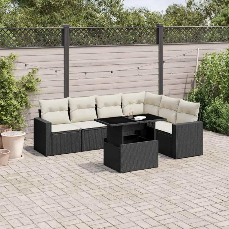 Zwarte tuinset van gepoedercoat staal met comfortabele afmetingen - Tuinsets