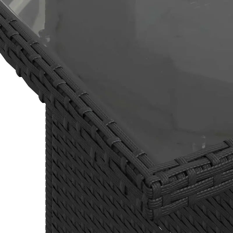 Zwarte tuinset van gepoedercoat staal met comfortabele afmetingen - Tuinsets