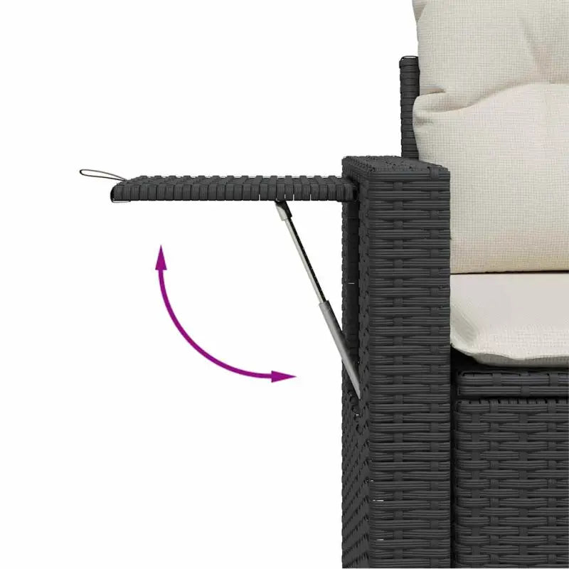 Zwarte tuinset van gepoedercoat staal met comfortabele afmetingen - Tuinsets