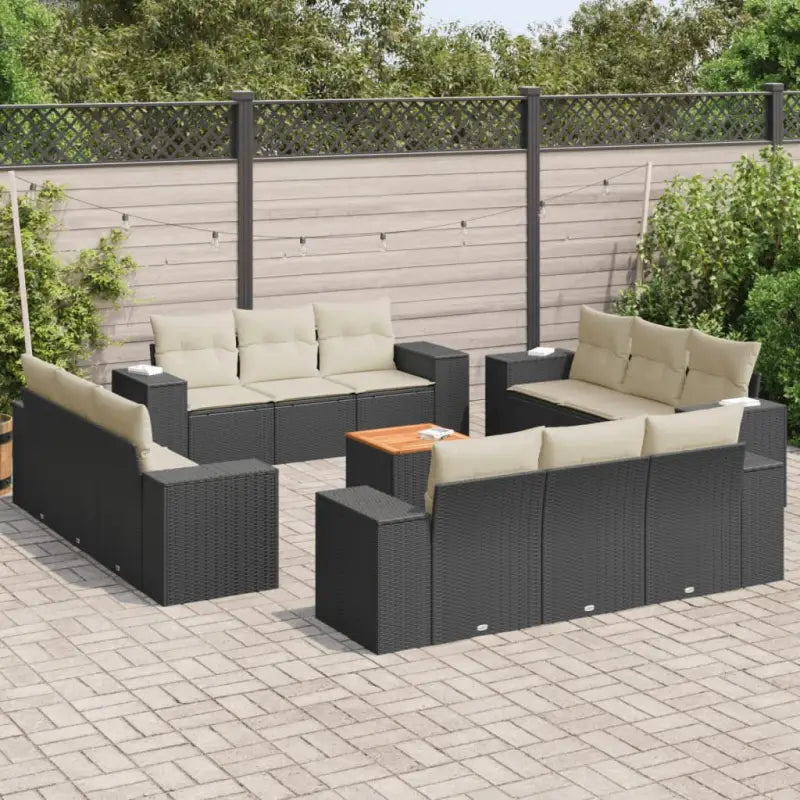 Zwarte tuinset van gepoedercoat staal met ruime afmetingen - Tuinsets
