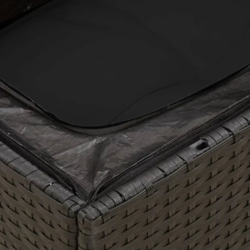Zwarte tuinset van gepoedercoat staal met waterdichte tas - Tuinsets