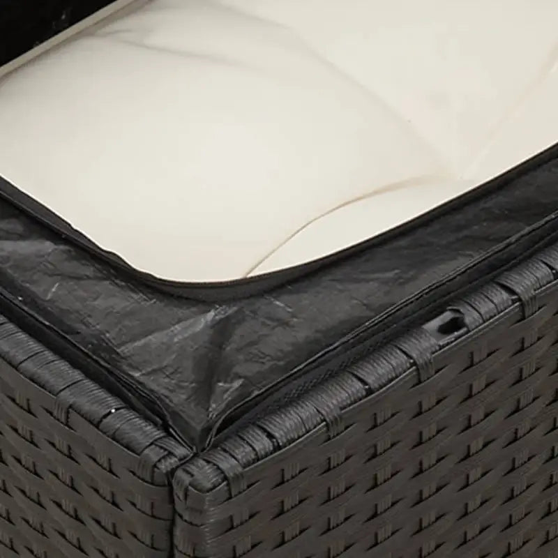 Zwarte tuinset van gepoedercoat staal met waterdichte tas voor buiten - Tuinsets