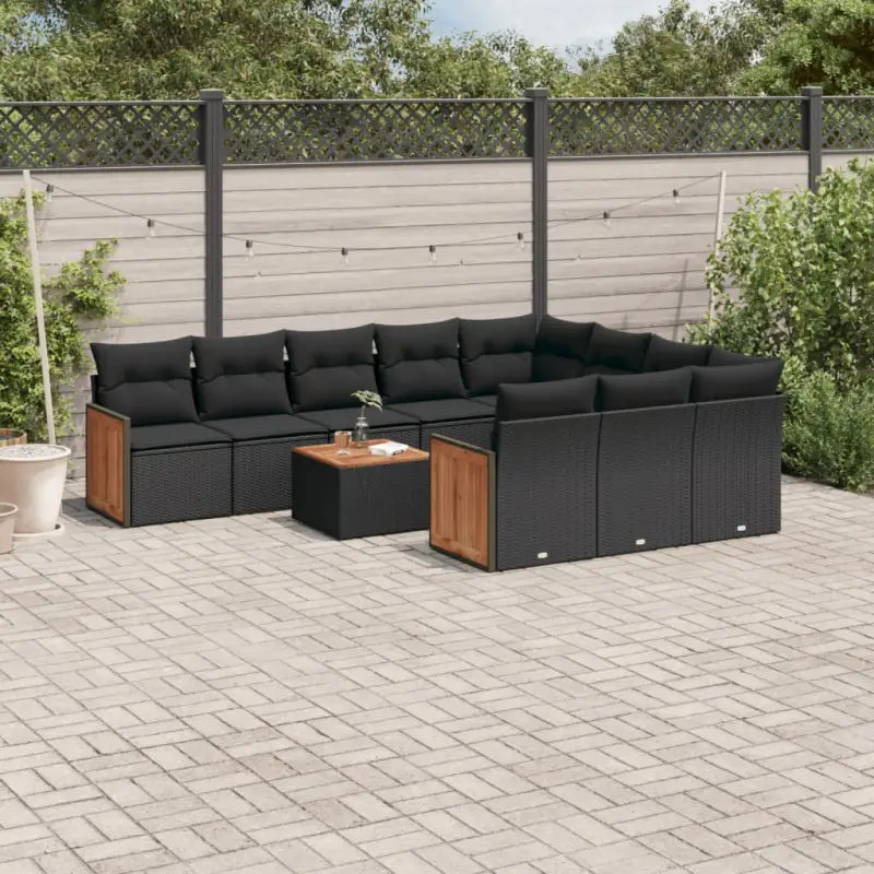 Zwarte tuinset van gepoedercoat staal met waterdichte zak voor buitenplezier - Tuinsets