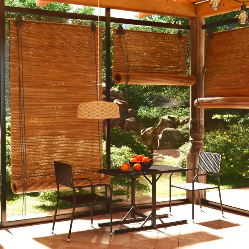 Zwarte tuinset van gepoedercoat staal met weerbestendig PE-rattan - Zwart - Tuinsets