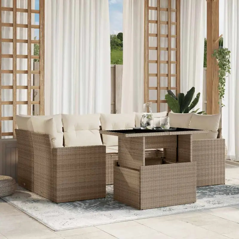 Zwarte tuinset van gepoedercoat staal voor buitencomfort en stijl - beige en crèmekleurig / zonder opbergruimte