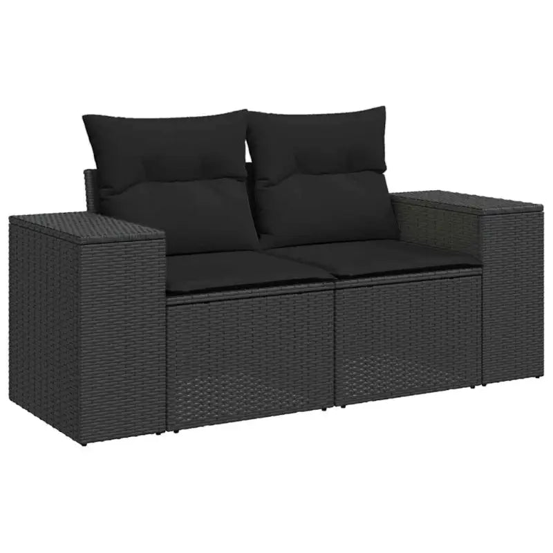 Zwarte tuinset van gepoedercoat staal voor buitencomfort en stijl - Tuinsets