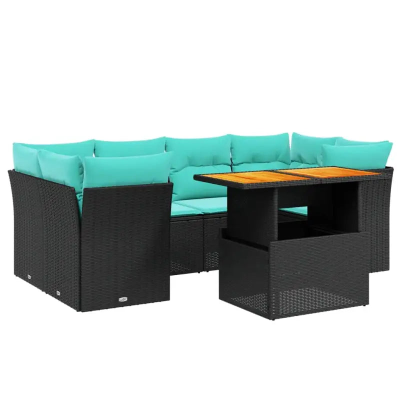 Zwarte tuinset van gepoedercoat staal voor buitenplezier - Tuinsets