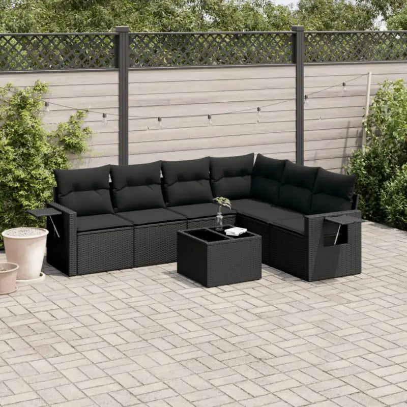 Zwarte tuinset van gepoedercoat staal voor comfortabel buiten genieten - Zwart / Met tafel - Tuinsets