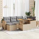 Zwarte tuinset van gepoedercoat staal voor comfortabel buiten genieten - Beige en grijs / met opbergruimte - Tuinsets