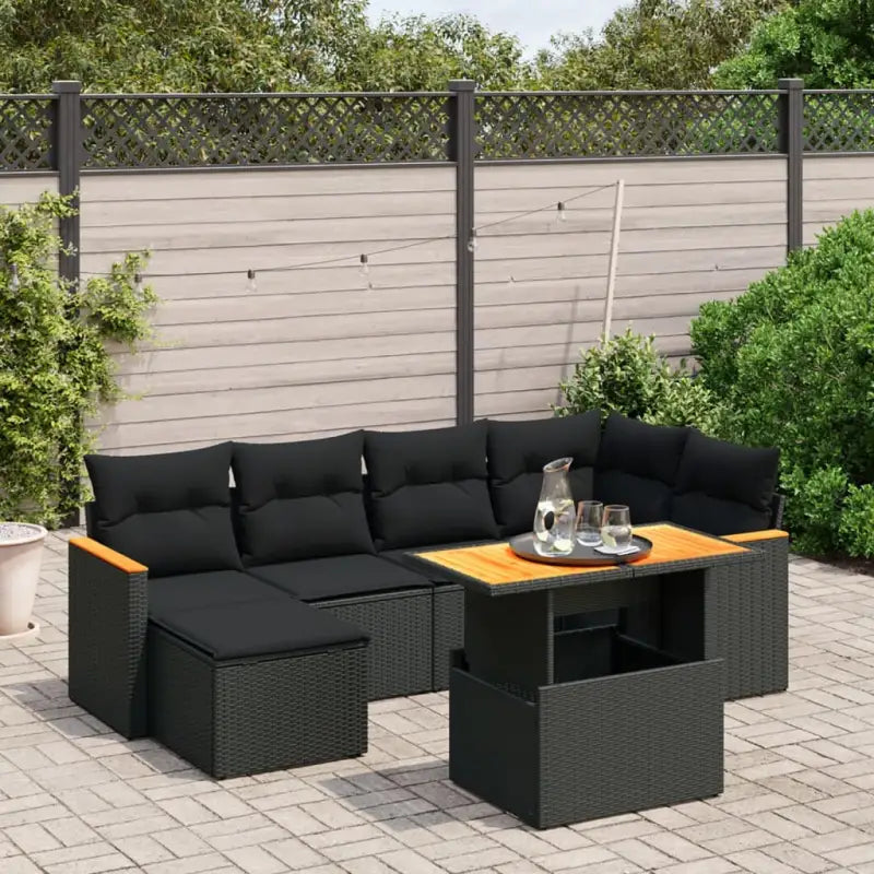 Zwarte tuinset van gepoedercoat staal voor comfortabel buiten genieten - Zwart / zonder opbergruimte - Tuinsets
