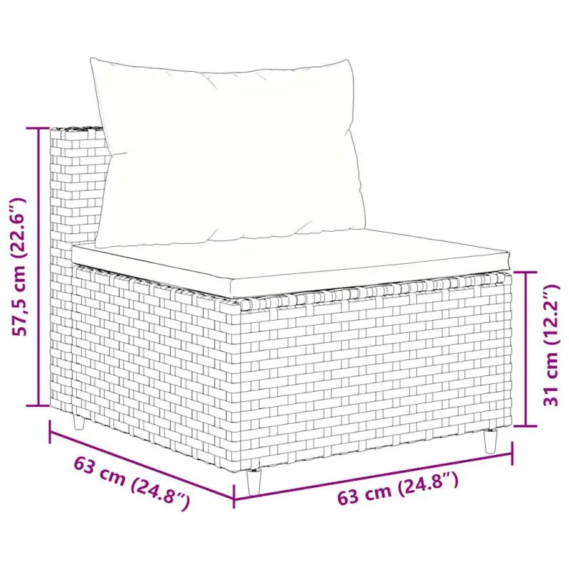 Zwarte tuinset van gepoedercoat staal voor comfortabel buitenplezier - Tuinsets