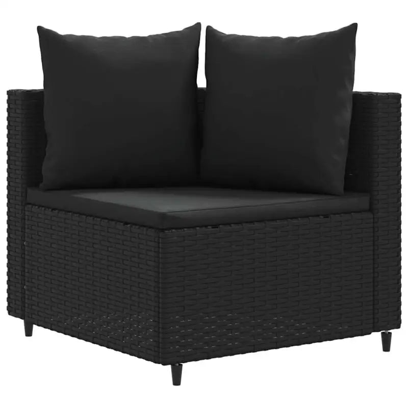 Zwarte tuinset van gepoedercoat staal voor comfortabel buitenplezier - Tuinsets