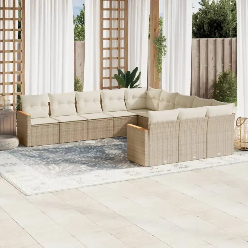 Zwarte tuinset van gepoedercoat staal voor terras en tuin ontspanning - Beige / Zonder tafel - Tuinsets
