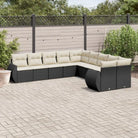 Zwarte tuinstoelset met waterdichte tas en gepoedercoat staal - Zwart en crème / Zonder tafel - Tuinsets