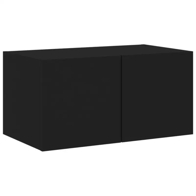 Zwevend TV-meubel met rgb led-verlichting en bewerkt hout - Tv-meubels
