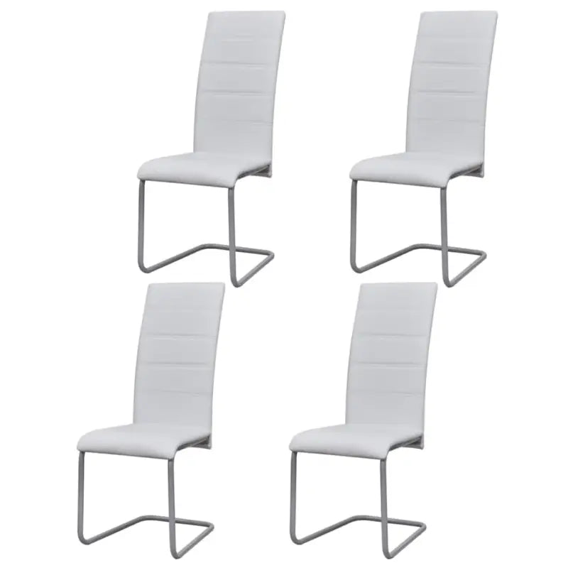 Zwevende eetkamerstoelen levering bevat voor modern interieur - Wit / 4 - Eetkamerstoelen