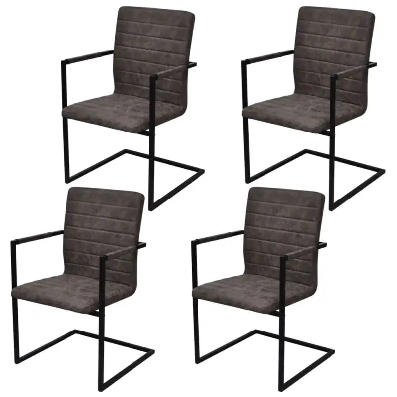Zwevende eetkamerstoelen levering bevat voor modern interieurstijl - Donkerbruin / 4 / Gestreept patroon