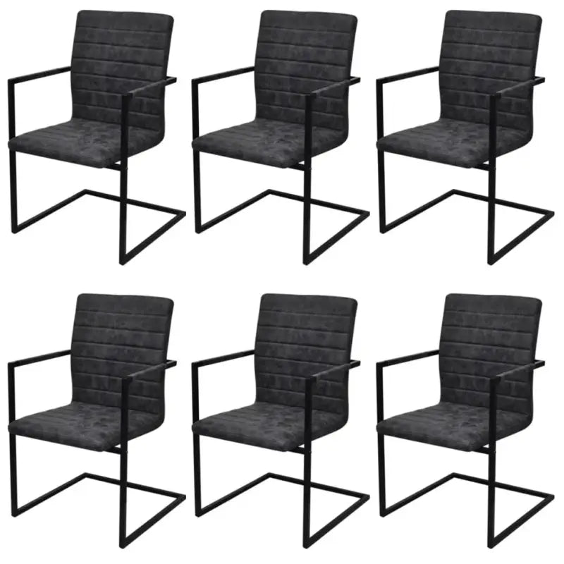 Zwevende eetkamerstoelen levering bevat voor modern interieurstijl - Zwart / 6 / Gestreept patroon - Eetkamerstoelen