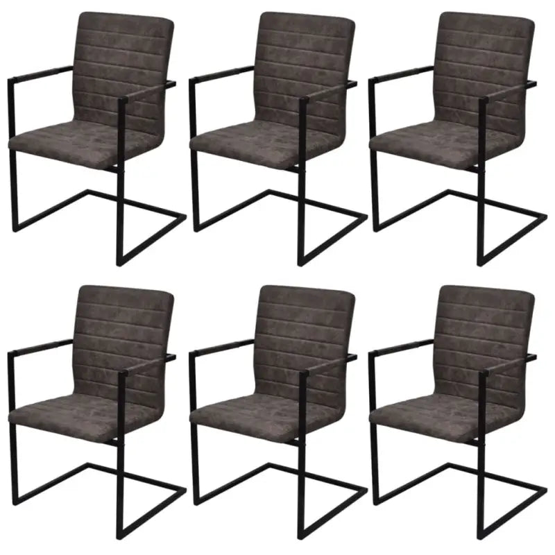 Zwevende eetkamerstoelen levering bevat voor modern interieurstijl - Donkerbruin / 6 / Gestreept patroon