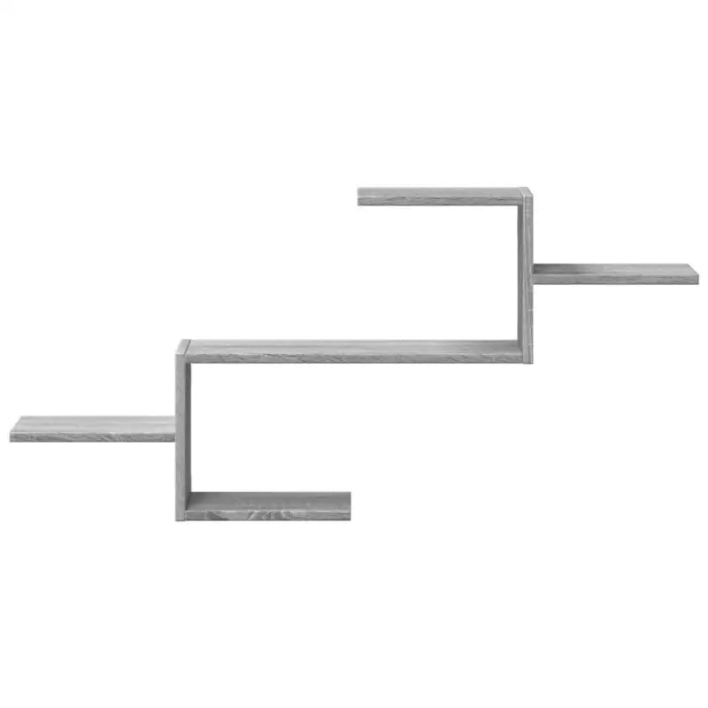 Zwevende schap van bewerkt hout in grijs Sonoma voor maximale ruimtegebruik - Wandplanken