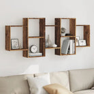 Zwevende schap van bewerkt hout voor maximale ruimtegebruik in huis - Oud hout / 159 x 18 x 65 cm / 1 - Wandplanken